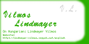vilmos lindmayer business card